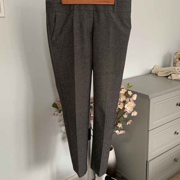 ANN TAYLOR CLASSIC GRAY COTTON BLEND STRAIGHT LEG PANT TROUSER / LINED / 8 - Picture 5 of 13